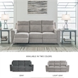 Signature Design by Ashley Barnsana Ash Power Reclining Sofa