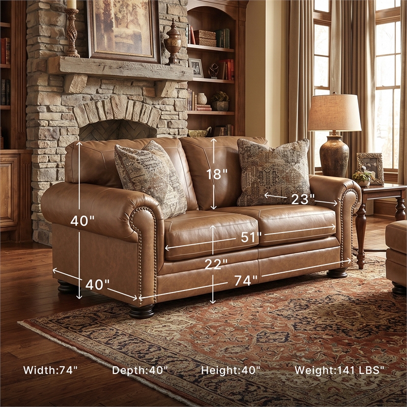 Signature Design by Ashley Carianna Caramel Loveseat