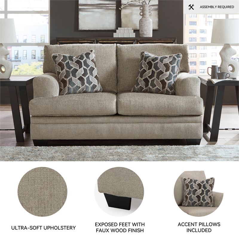 Signature Design by Ashley Stonemeade Brown Loveseat