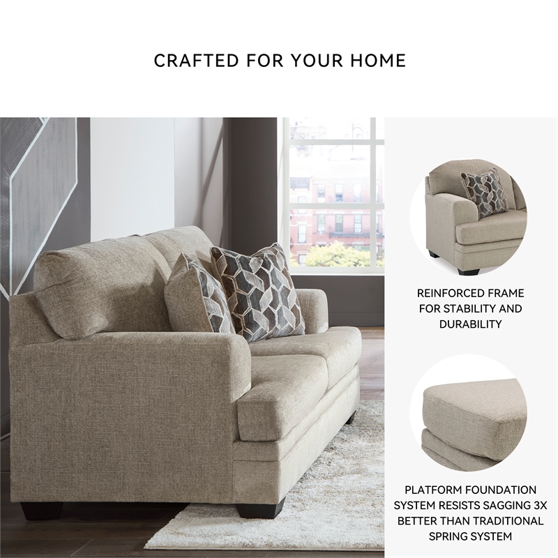 Signature Design by Ashley Stonemeade Brown Loveseat