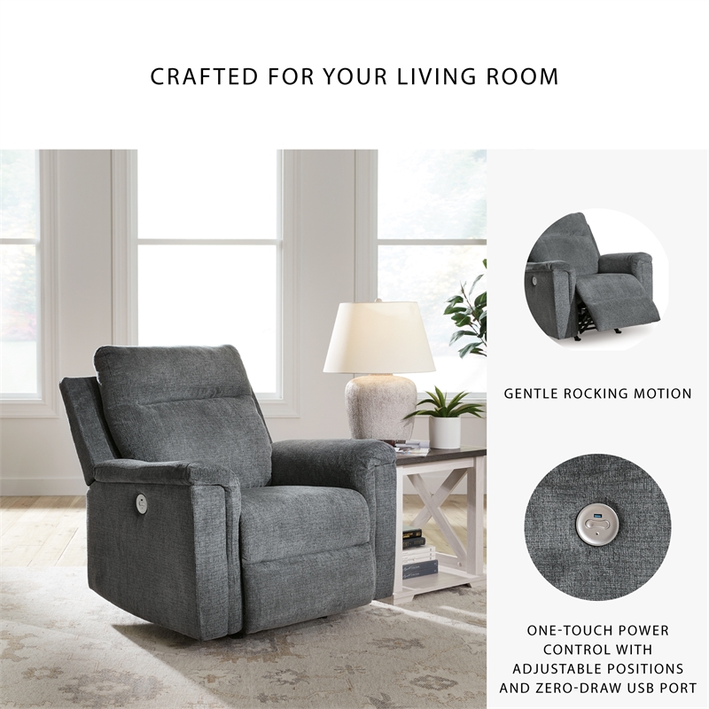 Signature Design by Ashley Barnsana Gray Power Recliner