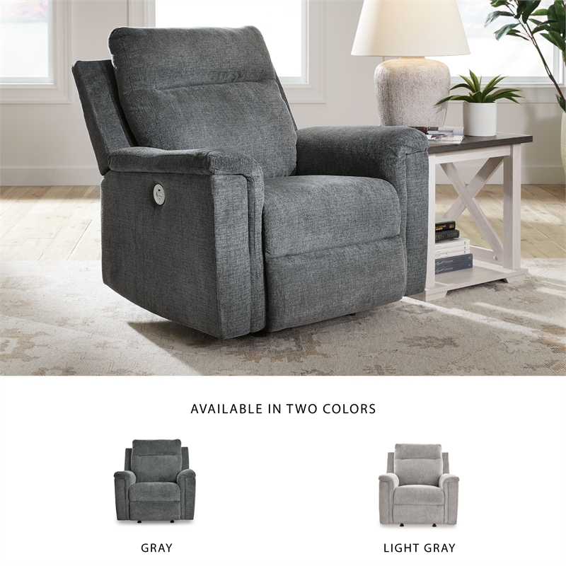 Signature Design by Ashley Barnsana Gray Power Recliner