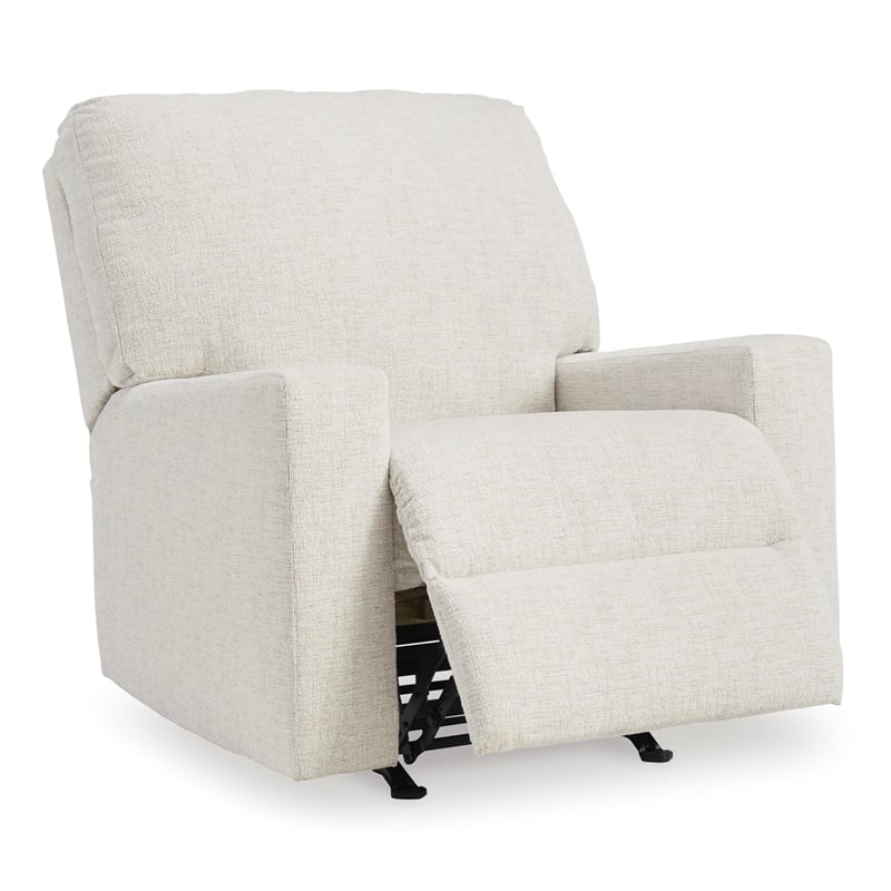 Signature Design by Ashley Rannis Snow Recliner with Pull Tab Reclining Motion