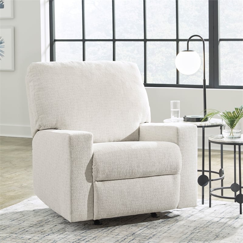 Signature Design by Ashley Rannis Snow Recliner with Pull Tab Reclining Motion