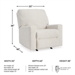 Signature Design by Ashley Rannis Snow Recliner with Pull Tab Reclining Motion