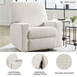 Signature Design by Ashley Rannis Snow Recliner with Pull Tab Reclining Motion