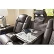 Signature Design by Ashley Fyne-Dyme Brown Power Reclining Sofa