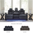 Signature Design by Ashley Fyne-Dyme Sapphire Power Reclining Sofa