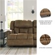 Signature Design by Ashley Boothbay Brown Power Reclining Sofa