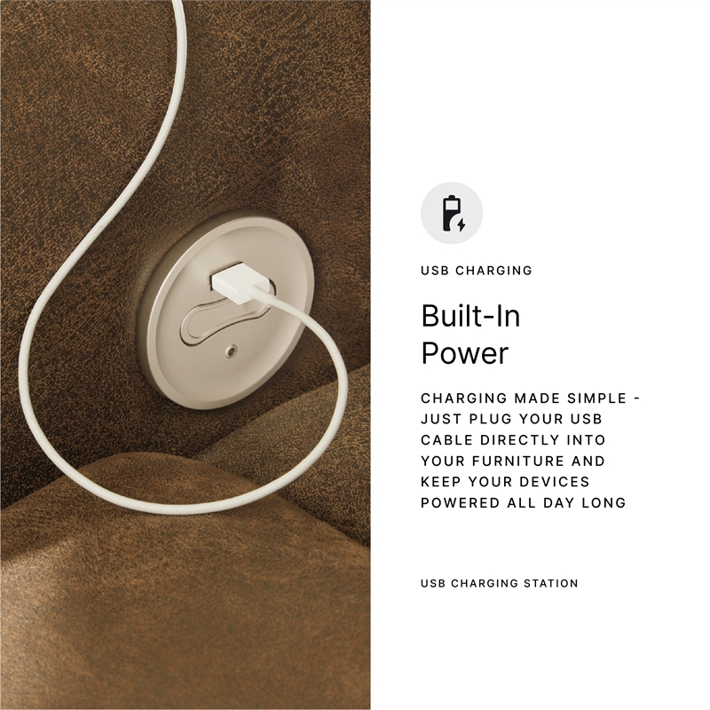 Signature Design by Ashley Boothbay Brown Power Reclining Sofa