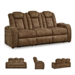 Signature Design by Ashley Wolfridge Brown Power Reclining Sofa