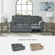 Signature Design by Ashley Tip-Off Slate Power Reclining Sofa