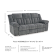 Signature Design by Ashley Tip-Off Slate Power Reclining Sofa
