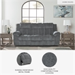 Signature Design by Ashley Tip-Off Slate Power Reclining Sofa