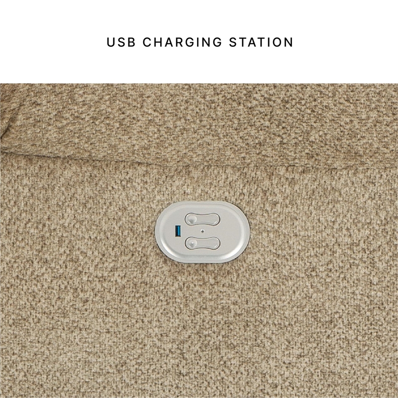 Signature Design by Ashley Tip-Off Wheat Power Reclining Sofa