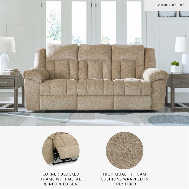 Signature Design by Ashley Tip-Off Wheat Power Reclining Sofa