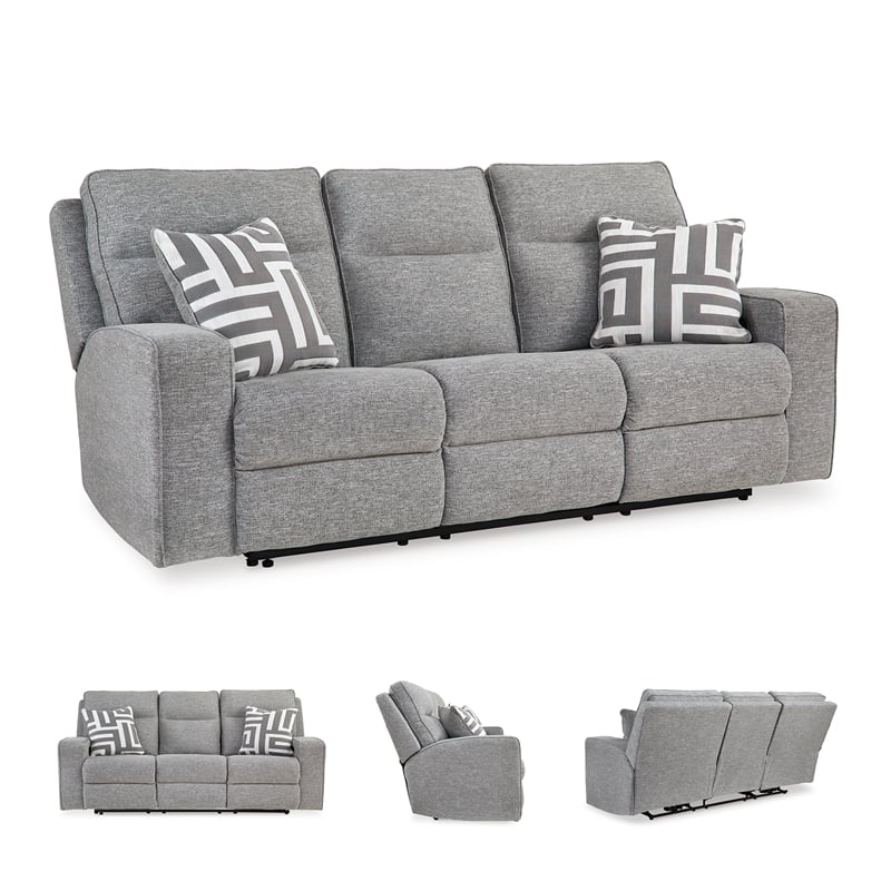 Signature Design by Ashley Biscoe Pewter Power Reclining Sofa