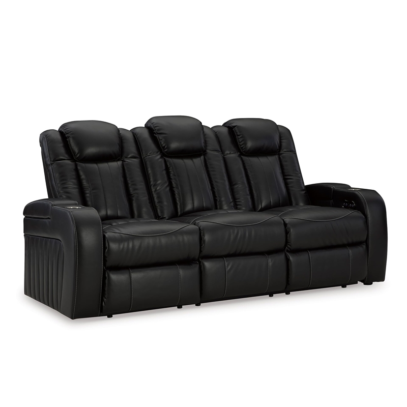 Signature Design by Ashley Caveman Den Black Power Reclining Sofa