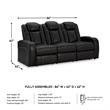 Signature Design by Ashley Caveman Den Black Power Reclining Sofa