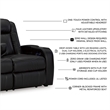 Signature Design by Ashley Caveman Den Black Power Reclining Sofa