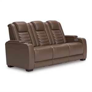 Signature Design by Ashley High Impact Tobacco Power Reclining Sofa