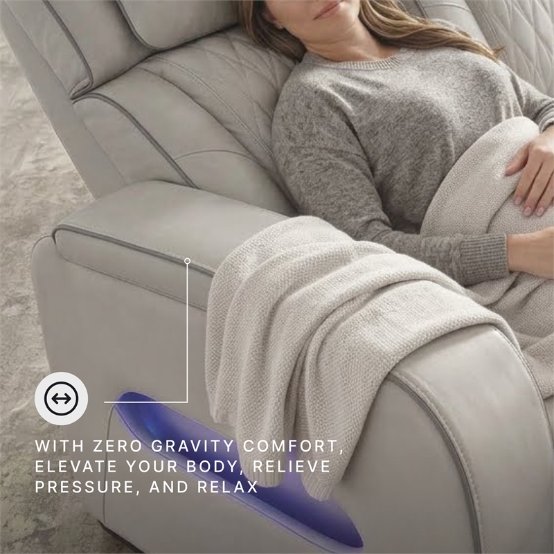 Signature Design by Ashley Boyington Power Reclining Sofa in Gray