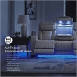 Signature Design by Ashley Boyington Power Reclining Sofa in Gray