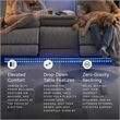 Signature Design by Ashley Boyington Power Reclining Sofa in Gray