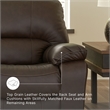 Signature Design by Ashley Leesworth Dark Brown Power Reclining Sofa