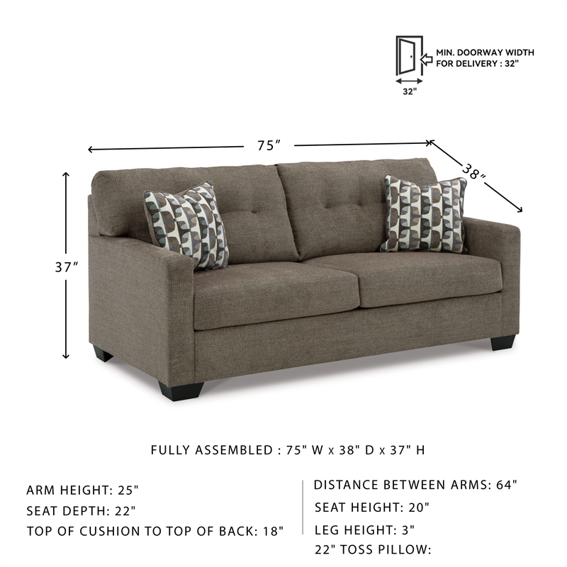 Signature Design by Ashley Mahoney Chocolate Sofa