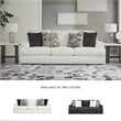 Signature Design by Ashley Karinne Linen Sofa with Decorative Accent Pillows