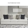 Signature Design by Ashley Karinne Linen Sofa with Decorative Accent Pillows
