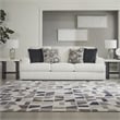 Signature Design by Ashley Karinne Linen Sofa with Decorative Accent Pillows