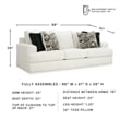 Signature Design by Ashley Karinne Linen Sofa with Decorative Accent Pillows