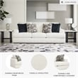 Signature Design by Ashley Karinne Linen Sofa with Decorative Accent Pillows