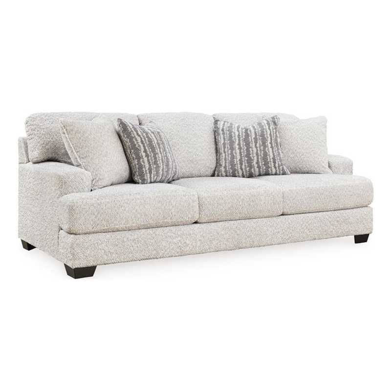 Signature Design by Ashley Brebryan Flannel Sofa with Decorative Accent Pillows