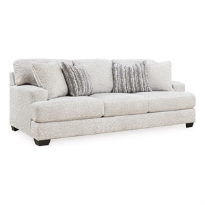 Signature Design by Ashley Brebryan Flannel Sofa with Decorative Accent Pillows