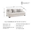 Signature Design by Ashley Brebryan Flannel Sofa with Decorative Accent Pillows