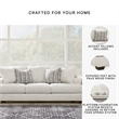 Signature Design by Ashley Brebryan Flannel Sofa with Decorative Accent Pillows