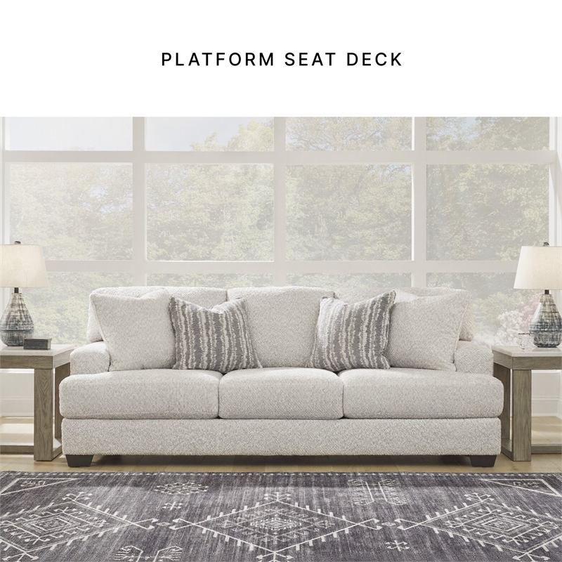 Signature Design by Ashley Brebryan Flannel Sofa with Decorative Accent Pillows