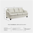 Signature Design by Ashley Genoa Coconut Sofa with Exposed Tapered Feet