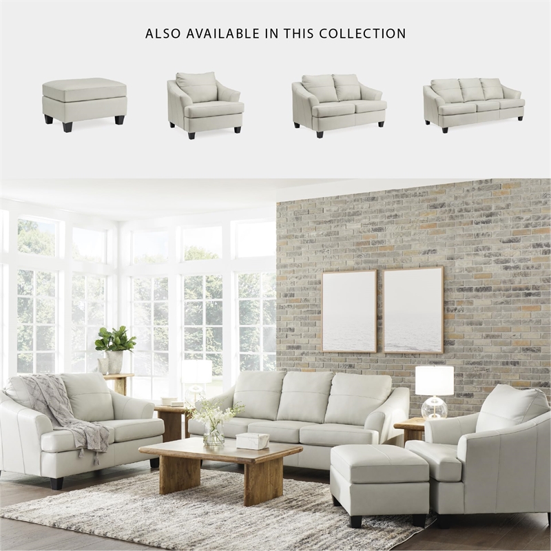 Signature Design by Ashley Genoa Coconut Sofa with Exposed Tapered Feet
