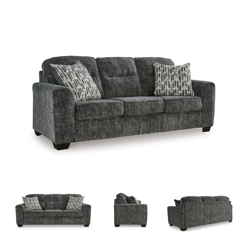 Signature Design by Ashley Lonoke Gunmetal Sofa