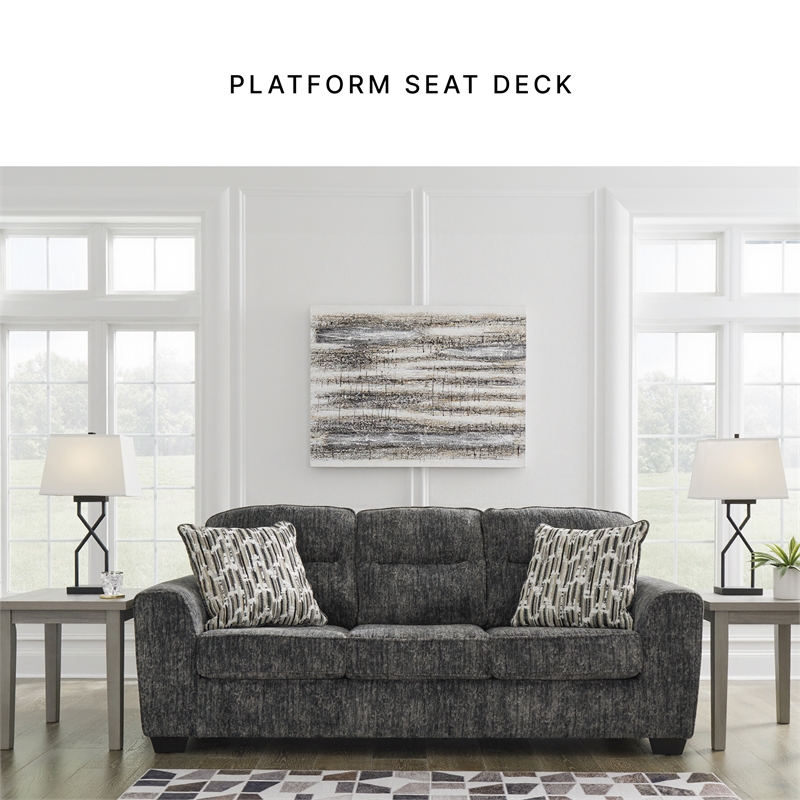 Signature Design by Ashley Lonoke Gunmetal Sofa