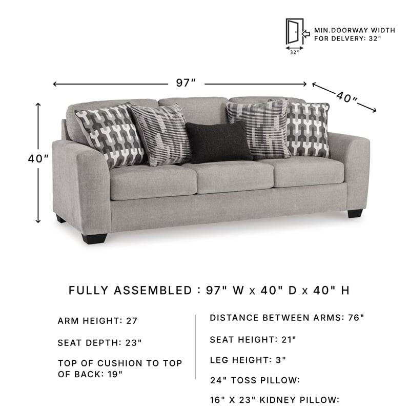 Signature Design by Ashley Avenal Park Flannel Sofa