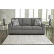 Signature Design by Ashley Deltona Graphite Sofa with Decorative Accent Pillows