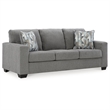 Signature Design by Ashley Deltona Graphite Sofa with Decorative Accent Pillows