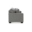 Signature Design by Ashley Deltona Graphite Sofa with Decorative Accent Pillows