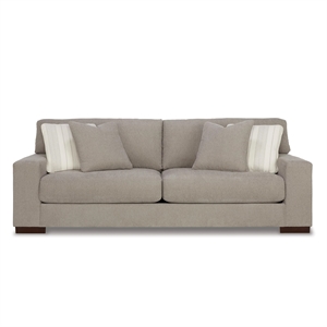 Signature Design by Ashley Maggie Flax Sofa with Decorative Accent Pillows