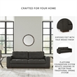 Ashley Furniture Luigi Thunder Sofa with Exposed feet and Faux Wood Finish